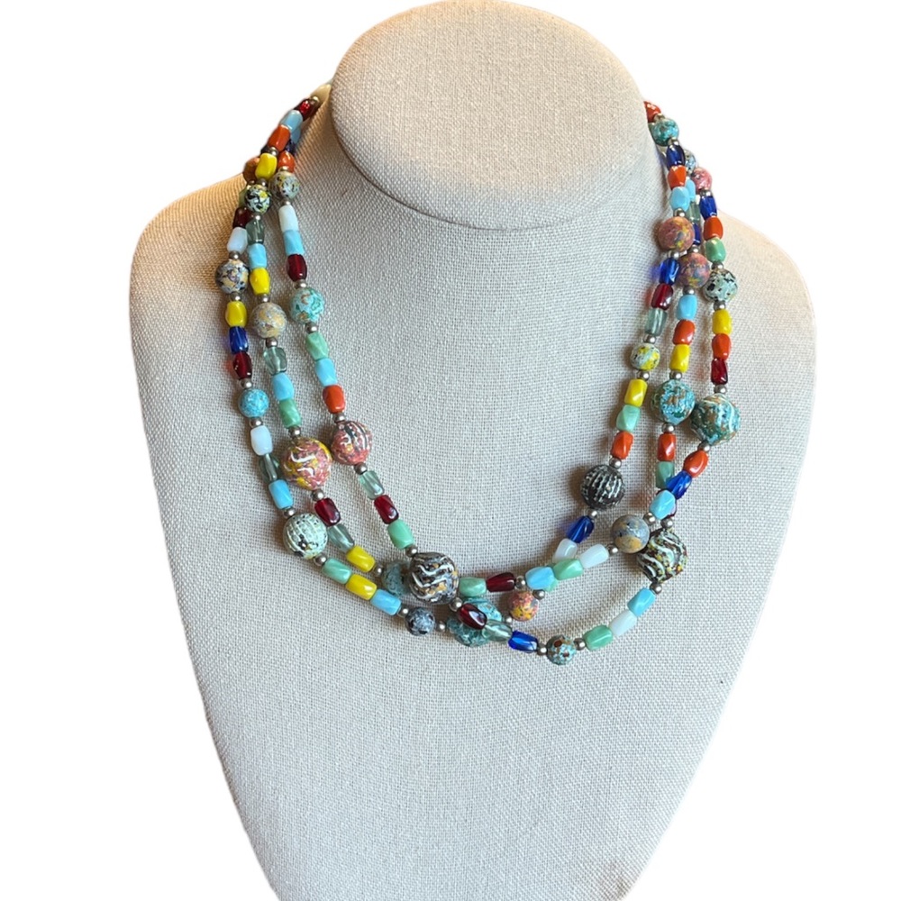 🔵 Multi Colored Bead Necklace